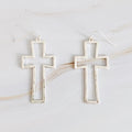 Silver Cross Ear Rings