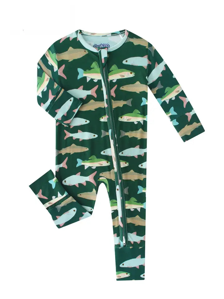 Fish Bamboo Zippy Romper