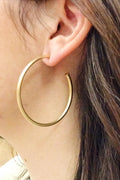 Matte Gold Hoop Ear Rings